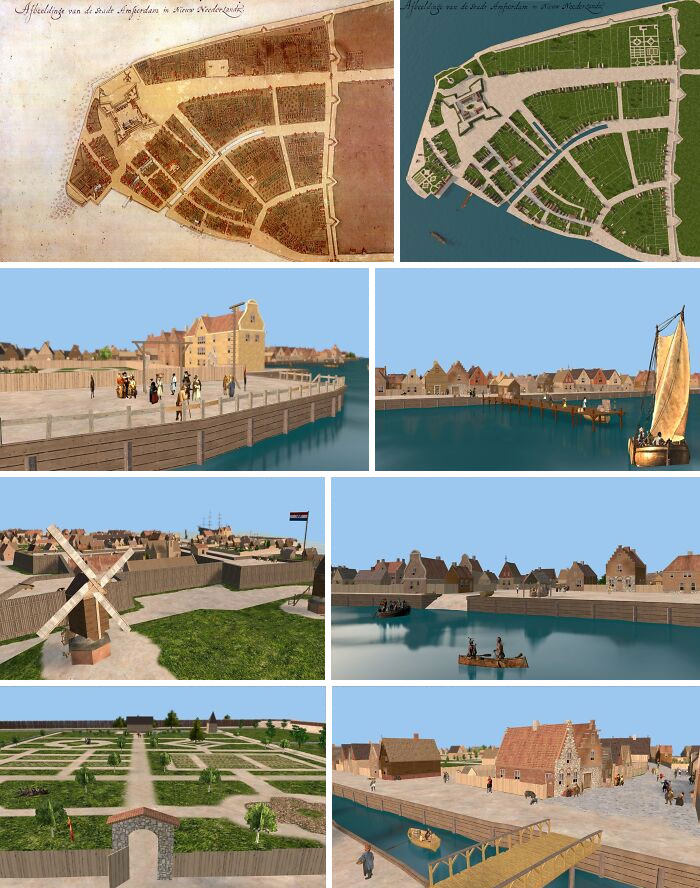 I Made A 3D Model Based On A 1660 Map Of New Amsterdam / New York