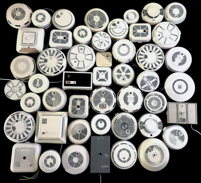 My Collection Of Old And Vintage Smoke Detectors. Originally Started Collecting Them To Overcome A Childhood Fear, But The Interest Grew And Now I Own Several