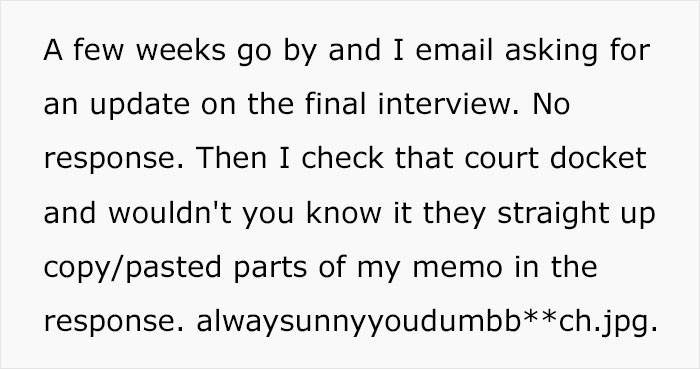 Lawyer Is Asked To Hand In &lsquo;A Free Writing Sample&rsquo; As Part Of His Job Interview, Makes The Firm Regret It Later