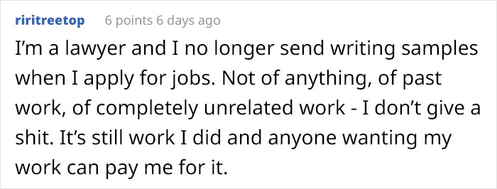 Lawyer Is Asked To Hand In &lsquo;A Free Writing Sample&rsquo; As Part Of His Job Interview, Makes The Firm Regret It Later