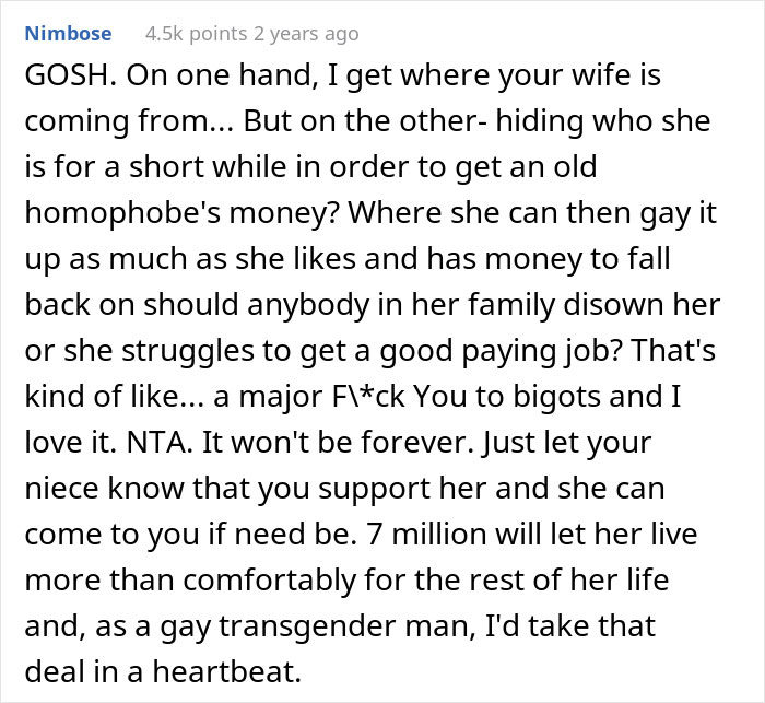 Teen Would Lose $7M If She Came Out As Gay, Uncle Asks If He Was A Jerk To Tell Her To Stay In The Closet