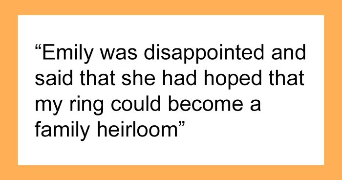 Mother Is Called ‘Materialistic’ After Refusing To Pass On Her Engagement Ring As An Heirloom