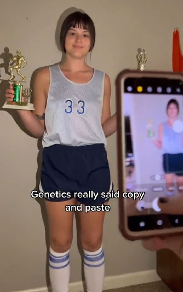 “Genetics Really Said Copy And Paste”: People Are Amazed At How Similar This Woman Looks To Her Dad In These 5 Recreation Photos “Genetics Really Said Copy And Paste”: People Are Amazed At How Similar This Woman Looks To Her Dad In These 5 Recreation Photos