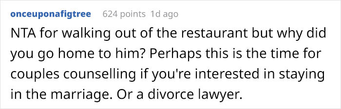 Wife Convinced Husband Intentionally Spilled Wine On Her Dress After She Refused To Wear The $300 One He Got Her