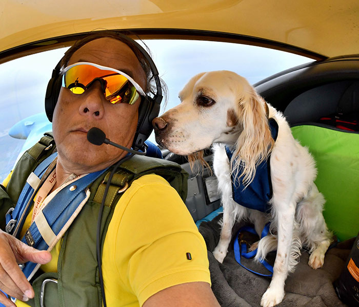 “I’d Rather Be Flying Dogs”: Retired Pilot Flies Rescue Animals To Their New Homes “I’d Rather Be Flying Dogs”: Retired Pilot Flies Rescue Animals To Their New Homes
