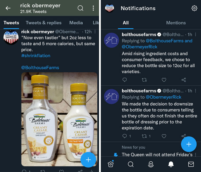 Omg! This Is The Best One Yet! From The Previous Post About Bolthouse Dressing, I Called Them Out On Twitter. Lmao