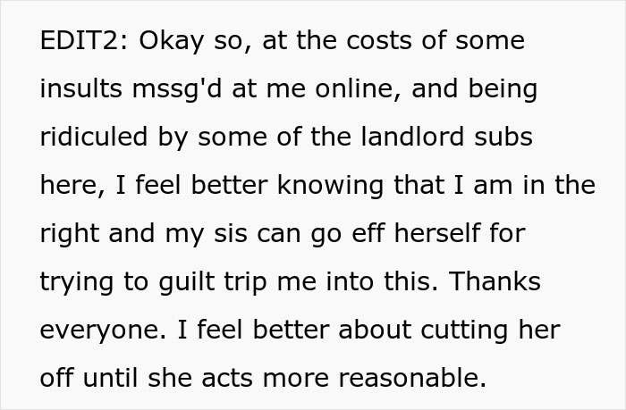 &ldquo;Am I A Jerk For Not Agreeing To Housesit For My Sister?&rdquo;