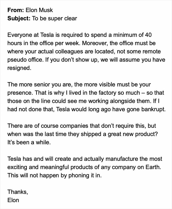 Folks Online Are Discussing Elon Musk Declaring That Remote Work Is &ldquo;No Longer Acceptable&rdquo; At Tesla