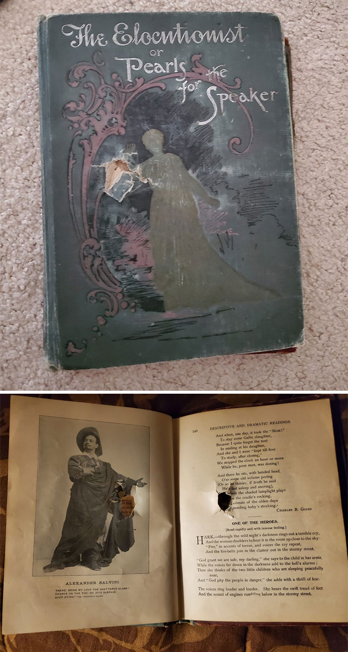 A Book With A Bullet Hole