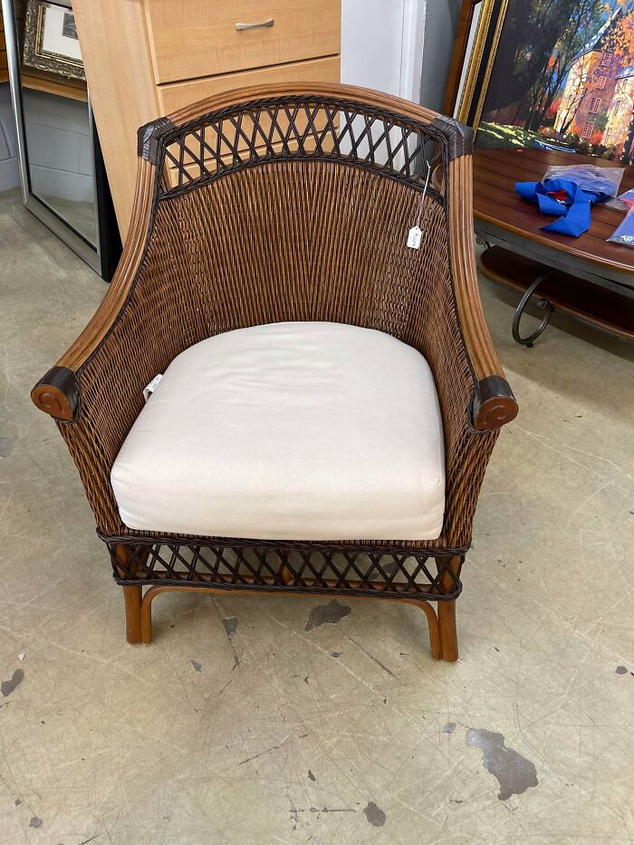 Saw This At A Habitat For Humanity The Other Day. I Sat In It. It’s Still Calling Me. My Husband Didn’t Like It But I Think It Can Sit On The Back Porch Until Winter. Found In Anderson, Sc.