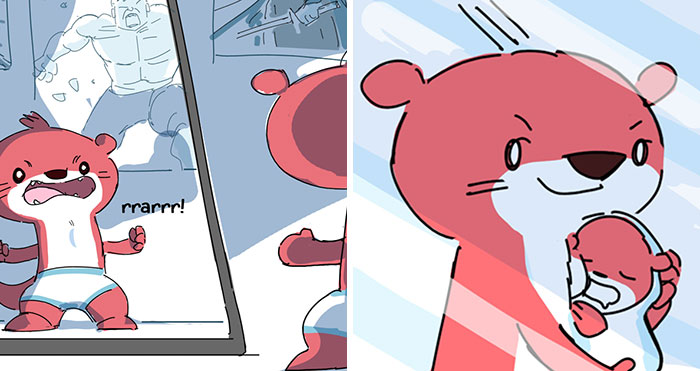 Man-Up: My Wholesome Comic About An Otter Who Overcame Societal Expectations And Learned To Love Himself For Who He Is