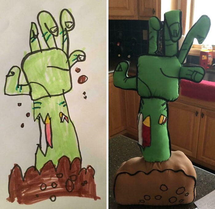 Stuffed Toy Made From My 5-Year-Old Daughter's Drawing