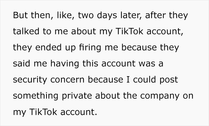 “So TikTok Got Me Fired”: Woman In The Tech Industry Loses Her New Job After Her Employer Finds Her TikTok Account “So TikTok Got Me Fired”: Woman In The Tech Industry Loses Her New Job After Her Employer Finds Her TikTok Account