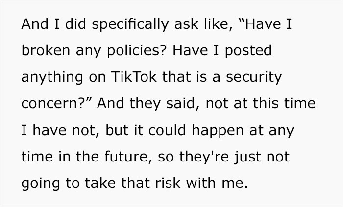 “So TikTok Got Me Fired”: Woman In The Tech Industry Loses Her New Job After Her Employer Finds Her TikTok Account “So TikTok Got Me Fired”: Woman In The Tech Industry Loses Her New Job After Her Employer Finds Her TikTok Account