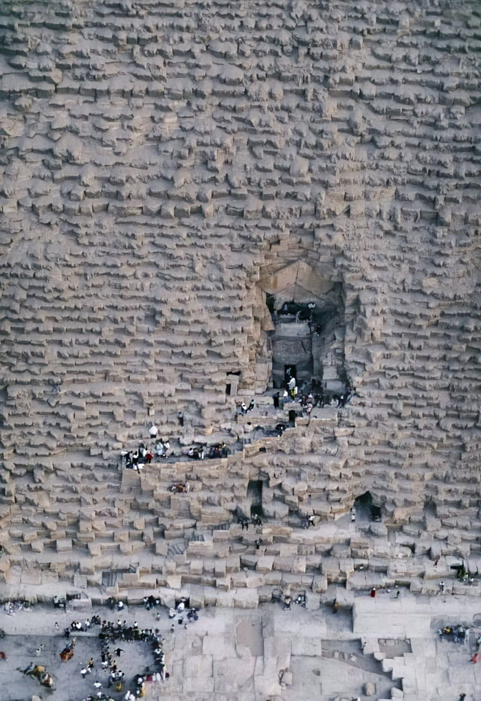 Entrance To The Great Pyramid Of Egypt