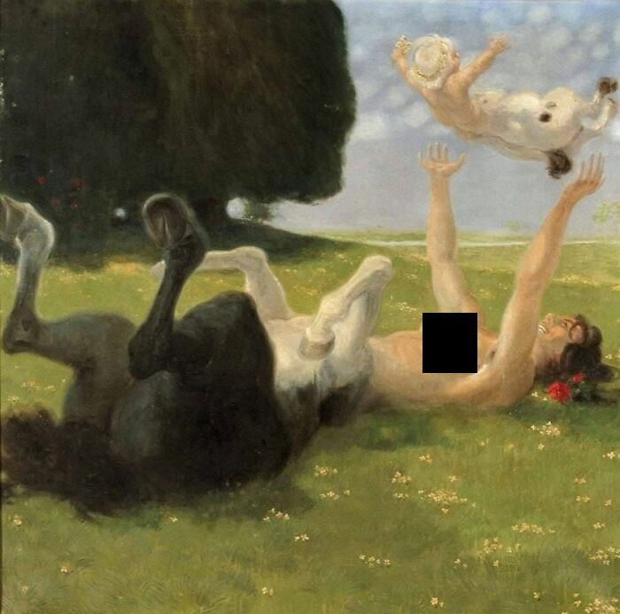 Otto Soltau (1885-1915), "The Centaur Playing With Her Child," 1909