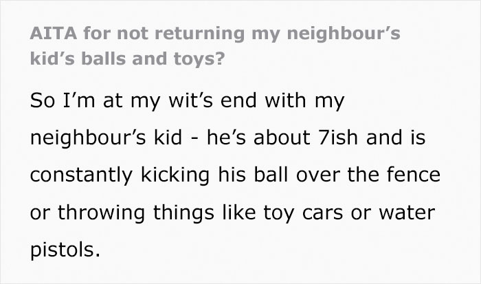 Person Refuses To Put Up With Neighbor's Kid After One Of The Balls He's Constantly Kicking Over The Fence Hits Their Puppy - 2