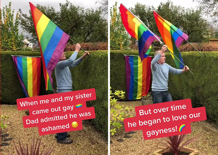 The Internet Cannot Get Enough Of This Dad Who Filled Yard With Pride Flags To Annoy Homophobic Neighbor