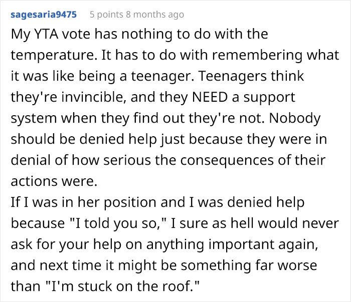 Dad Leaves Daughter On The Roof In 18°F Weather For 2 Hours To Teach Her A Lesson, Wonders If He's The Jerk - 29