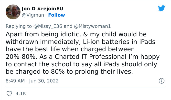 &ldquo;Has Anyone Heard Of Such Nonsense?&rdquo;: Mum Is Left Dumbstruck After Daughter Gets Detention Because Her iPad Was On 93% Battery