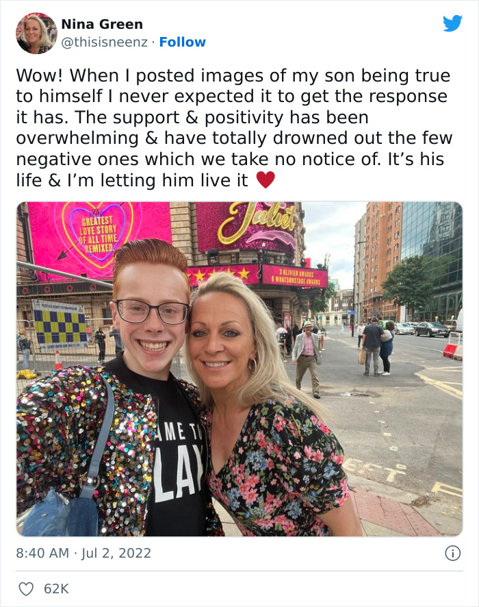 Supportive Mom Shares Pics Of Son Wearing A Dress For Prom, Inspiring Others To Accept And Celebrate Their Children - 4