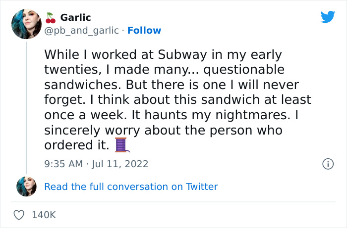 Ex-Subway Employee Goes Viral For Sharing This Cursed Subway Sandwich Story Ex-Subway Employee Goes Viral For Sharing This Cursed Subway Sandwich Story