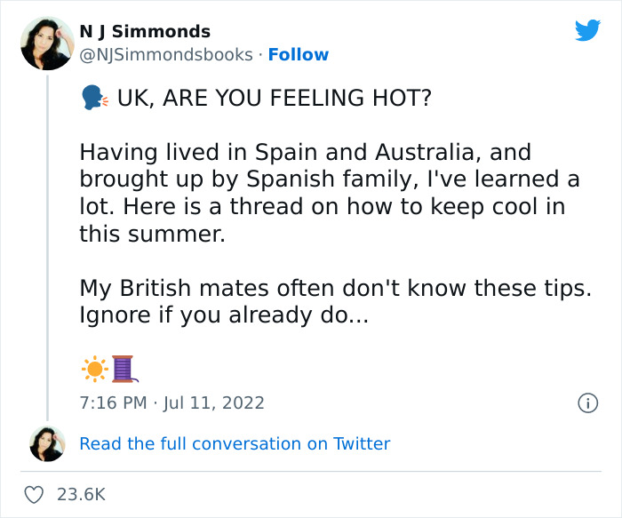 Woman Who Has Lived In Spain And Australia Shares Useful Tips On How To Survive A Heatwave And They Go Viral - 2
