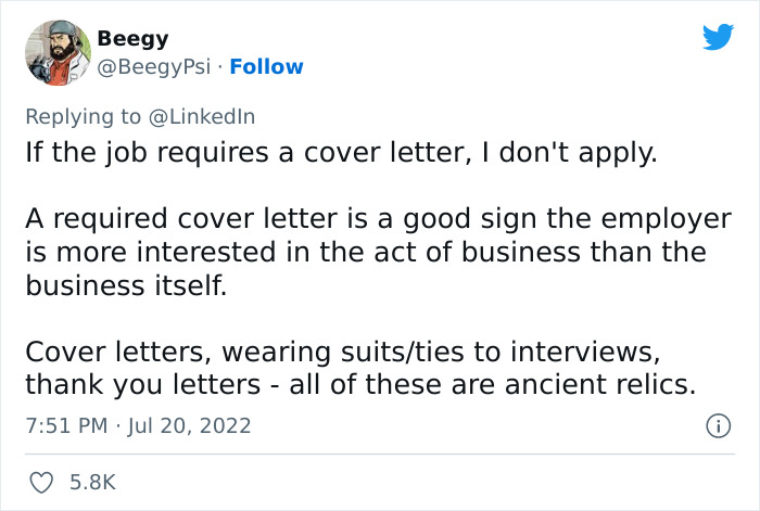 LinkedIn Dissed ‘Little Miss’ For Not Applying If There Is A Cover Letter Requirement And Twitter Users Respond - 5