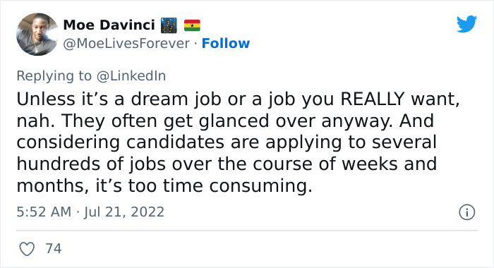 LinkedIn Dissed ‘Little Miss’ For Not Applying If There Is A Cover Letter Requirement And Twitter Users Respond - 20