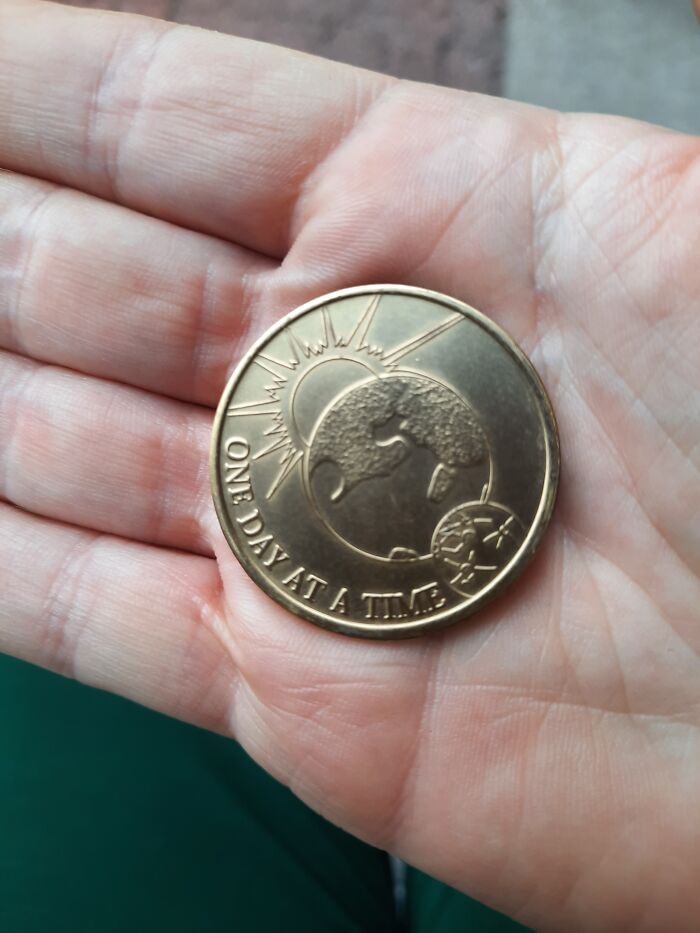 A Very Dear Friend Gave Me This On My 9th Sober Anniversary. I Keep It In The Window Slot In My Wallet