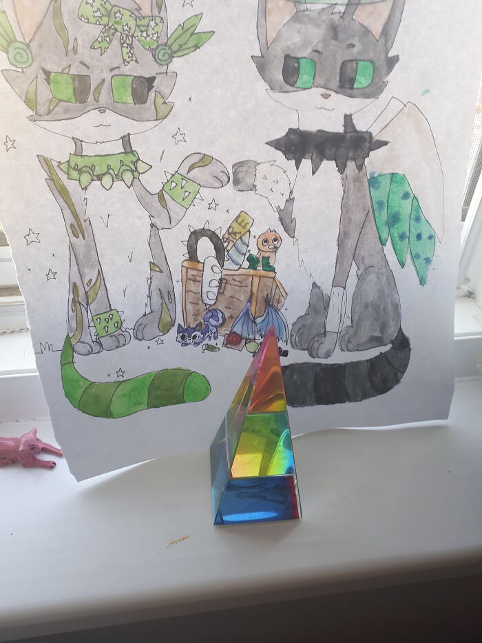 A Glass Pyramid. (Dont Mind The Art, Every Other Place Is Full With Clutter)