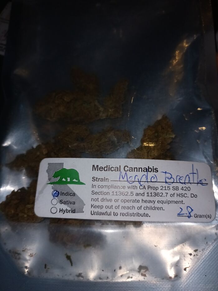 It Helps With So Many Of My Medical Issues. Good For Pain, Appetite, Sleeping I Could Go On. But I Would Need A Lot Of Pills To Replace With This Can Do For Me.