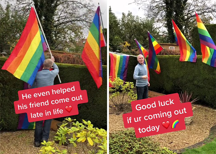 The Internet Cannot Get Enough Of This Dad Who Filled Yard With Pride Flags To Annoy Homophobic Neighbor