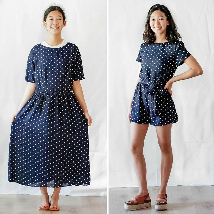 Mom Transforms 30 Old And Ugly Pieces Of Clothing To Save Money, And The Result Gains Her 296k Instagram Followers