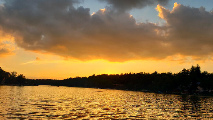 Sunset Over Lake Harmony, Lake Harmony, Pa USA