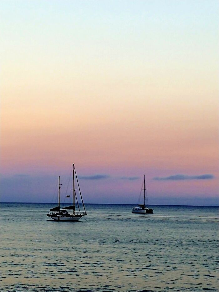 Setting Sun, Resting Boats. Malibu, California