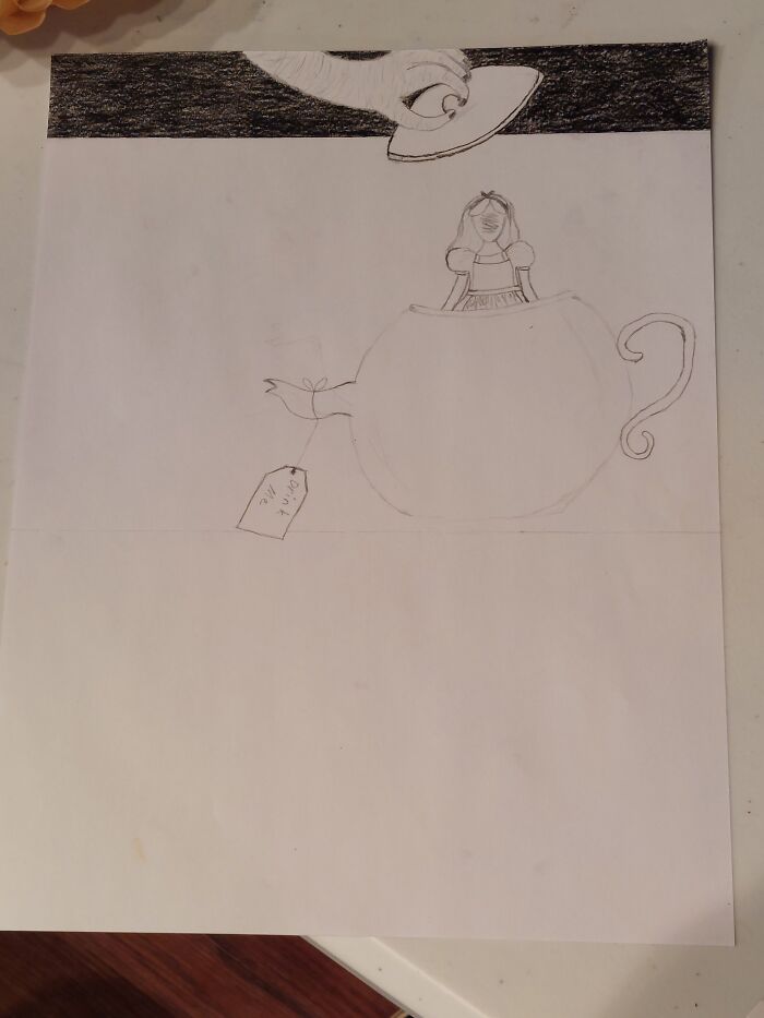 Me Again, An Unfinished Concept Art For Alice In Wonderland. Alice Herself Is Finished Tho