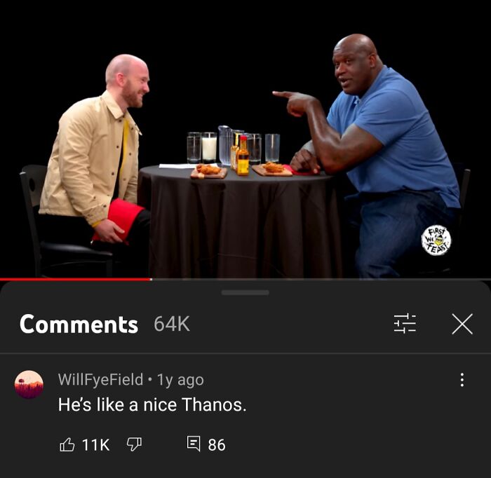 Shaq Tries To Not Make A Face While Eating Spicy Wings