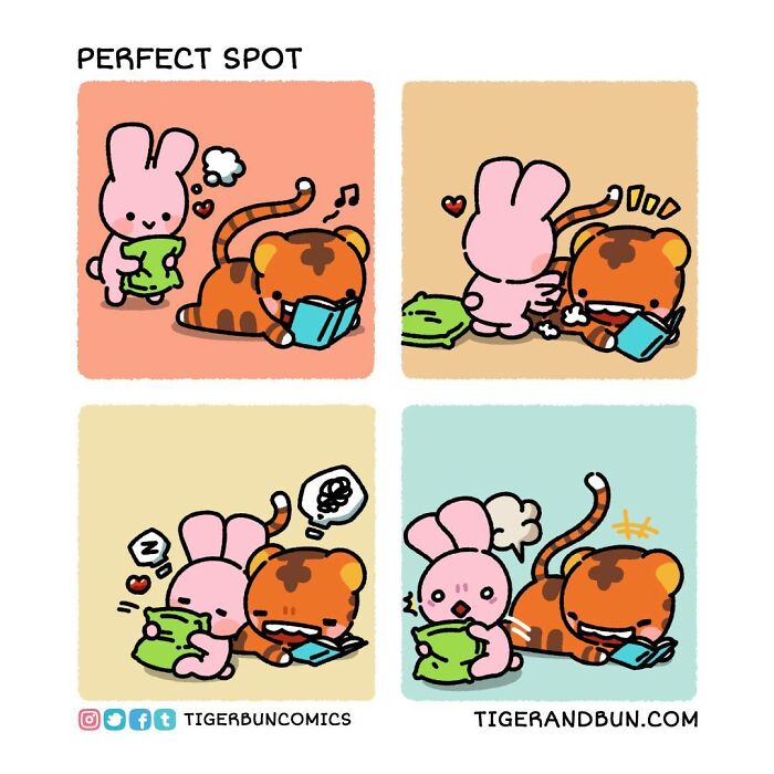 25 Adorable Comics I Created About A Tiger And A Bunny And Their Day-To-Day