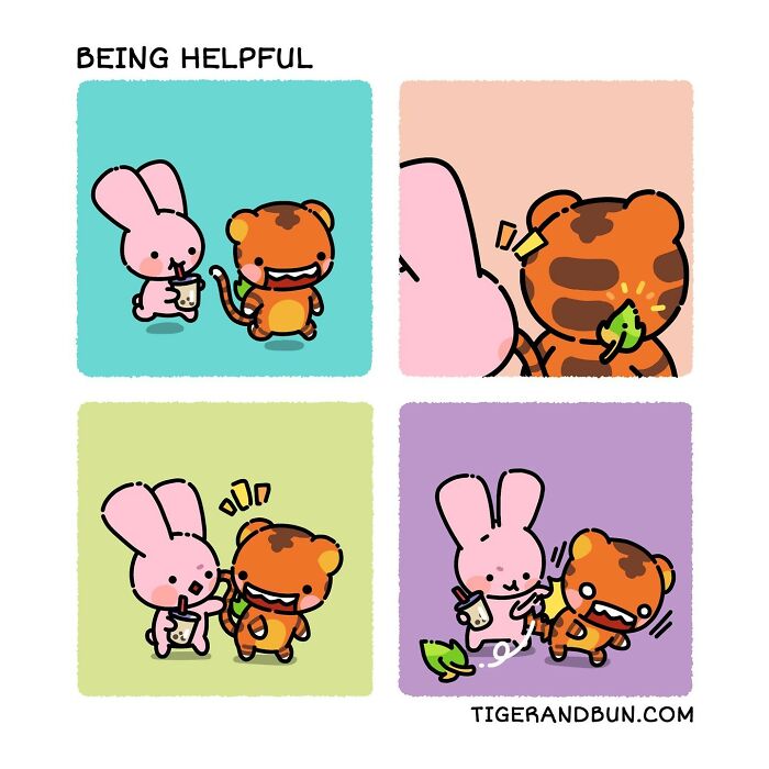 25 Adorable Comics I Created About A Tiger And A Bunny And Their Day-To-Day