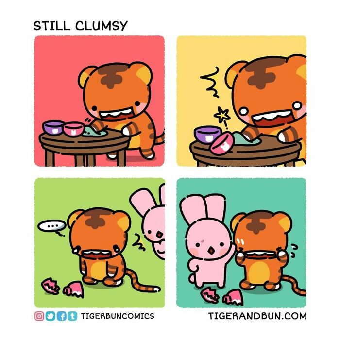 25 Adorable Comics I Created About A Tiger And A Bunny And Their Day-To-Day