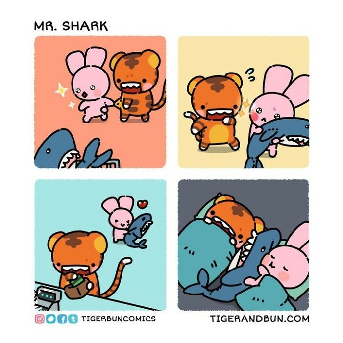 25 Adorable Comics I Created About A Tiger And A Bunny And Their Day-To-Day
