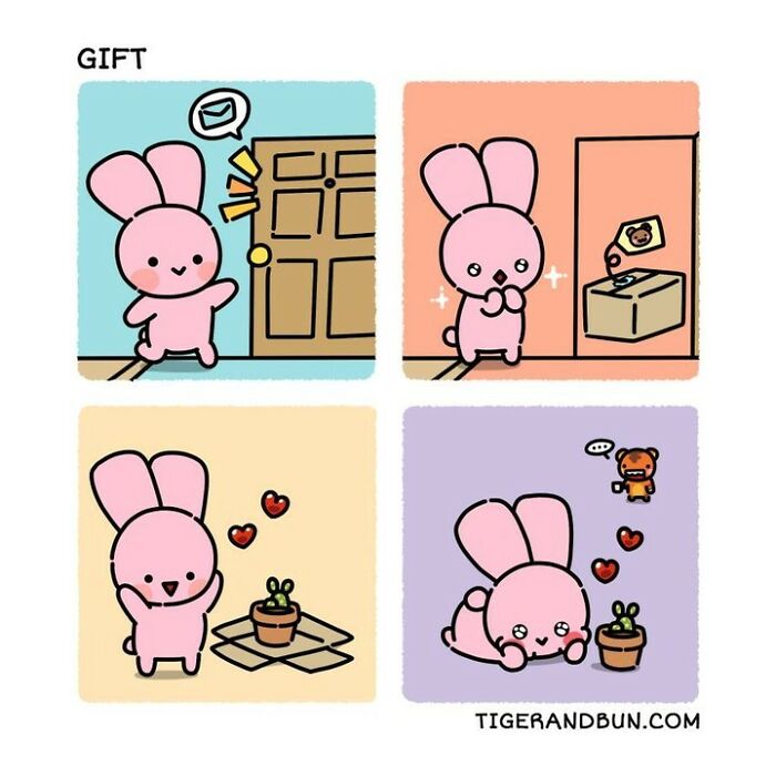 25 Adorable Comics I Created About A Tiger And A Bunny And Their Day-To-Day