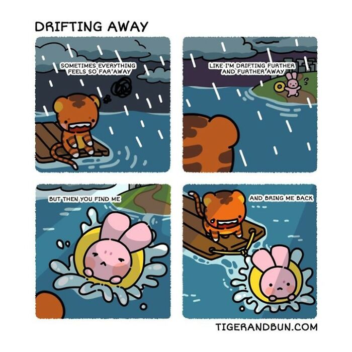 25 Adorable Comics I Created About A Tiger And A Bunny And Their Day-To-Day