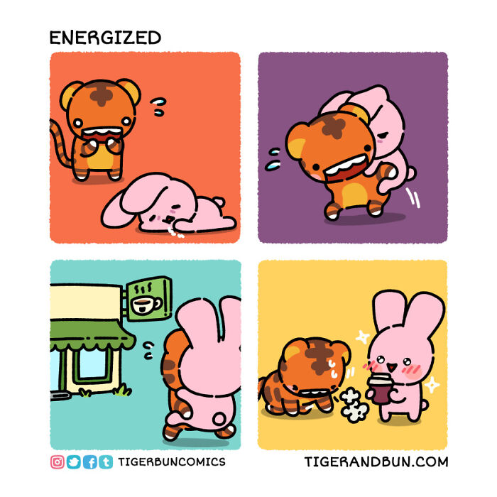 25 Adorable Comics I Created About A Tiger And A Bunny And Their Day-To-Day