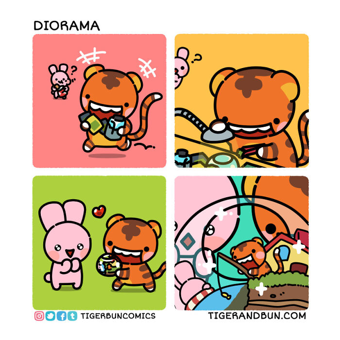 25 Adorable Comics I Created About A Tiger And A Bunny And Their Day-To-Day