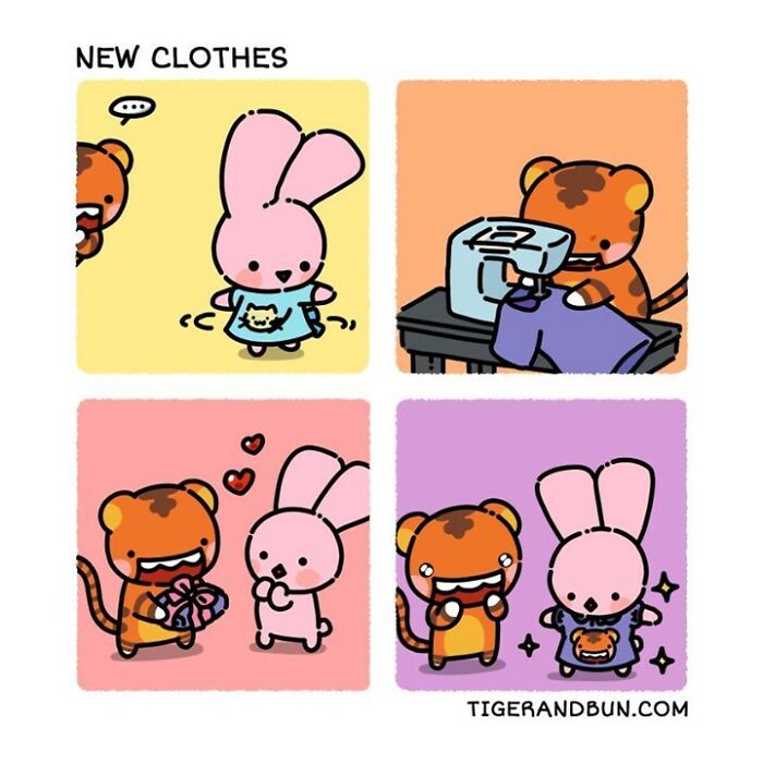 25 Adorable Comics I Created About A Tiger And A Bunny And Their Day-To-Day