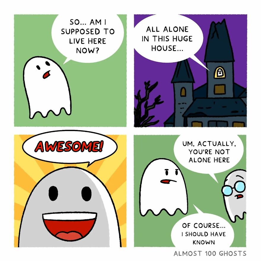 Artist Shows The Secret Life Of Some Adorable Ghosts (35 Pics)