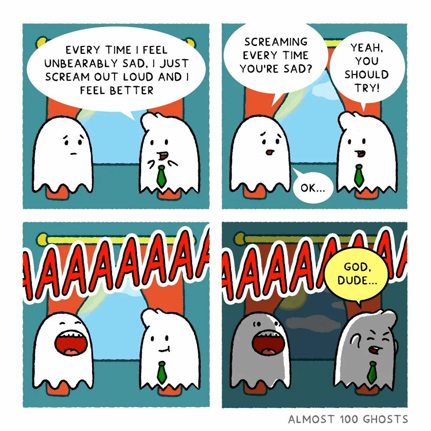 Artist Shows The Secret Life Of Some Adorable Ghosts (35 Pics)