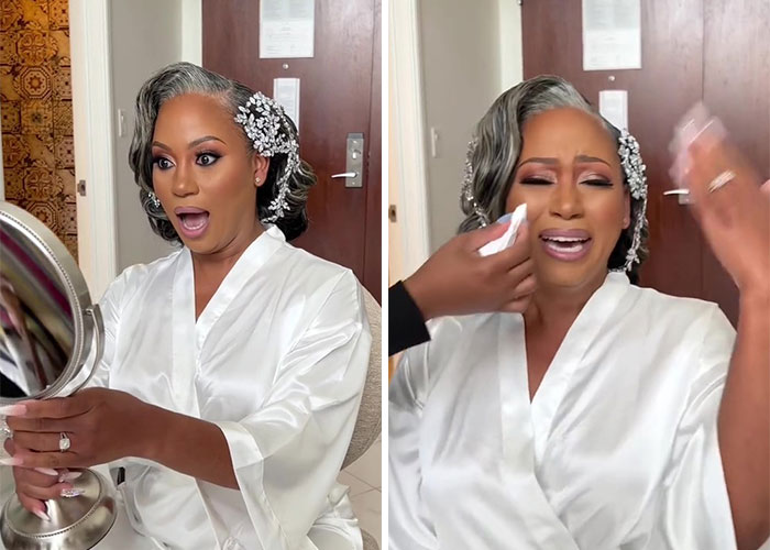 Bride Goes Viral After Embracing Her Natural Hair Color On Her Wedding Day